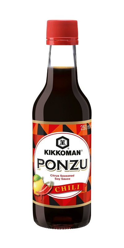 Salsa di soia Ponzu con chili, limone e aceto Kikkoman 250ml. Salsa di soia Ponzu con chili, limone e aceto Kikkoman 250ml.